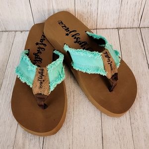 SALE!! GYPSY JAZZ- MINT FLIP FLOPS